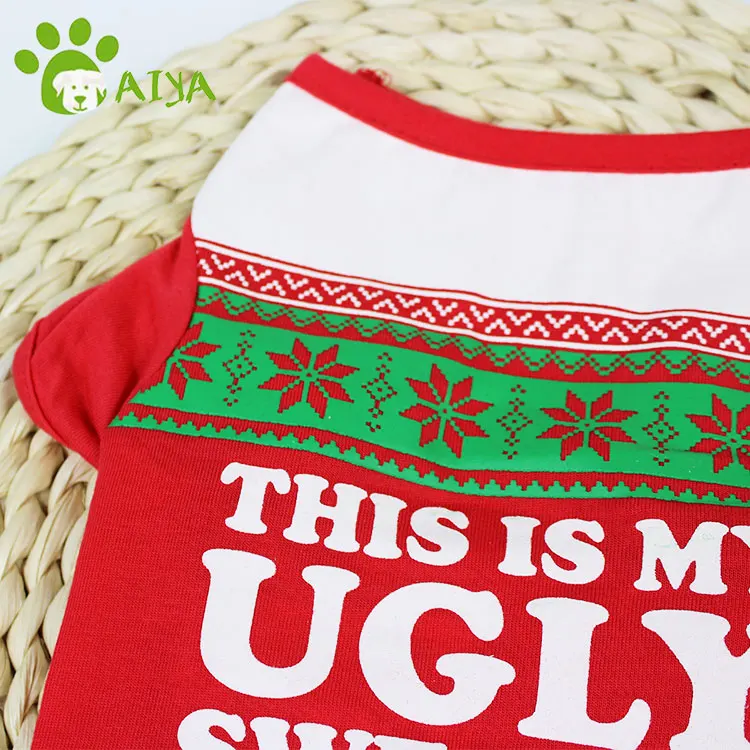 Hot sale multi sizes custom small dog christmas clothes