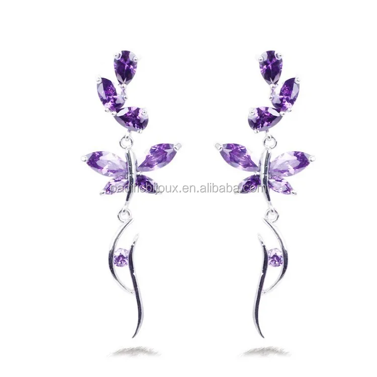 
colorful earring gemstone earring jewellery high quality beautiful long earring 