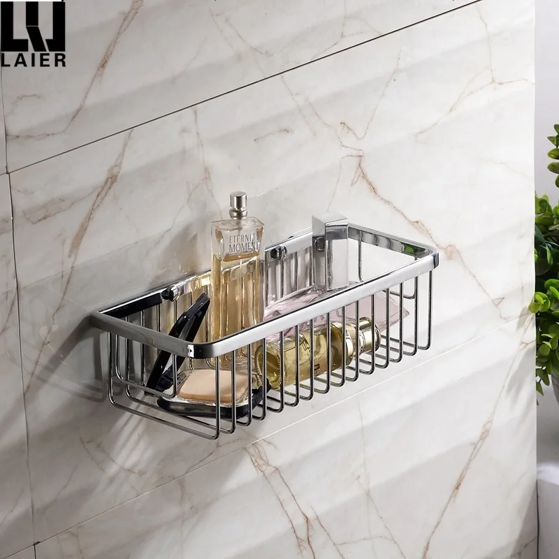 Chrome Corner Bath Storage Brass bathroom Shower Corner shelf