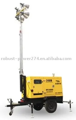 20KW Diesel  Generator Portable Light Tower for Outdoor Working