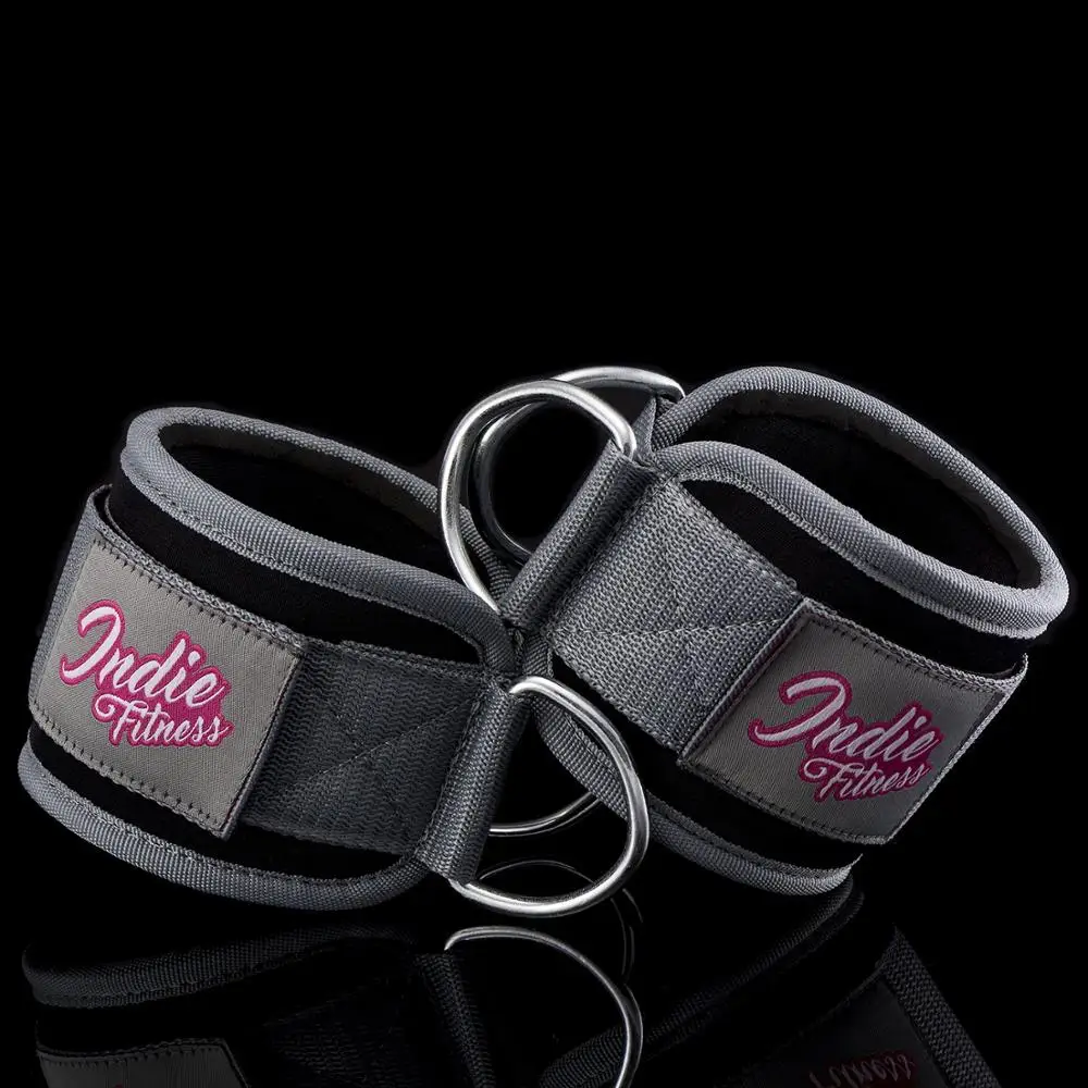 Fitness Neoprene Weight Lifting Resistance bands D Ring Padded Ankle Straps