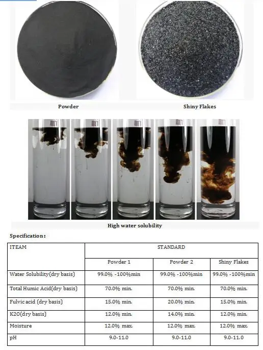 Super Potassium Humate granular with 12% k2o nano fertilizer