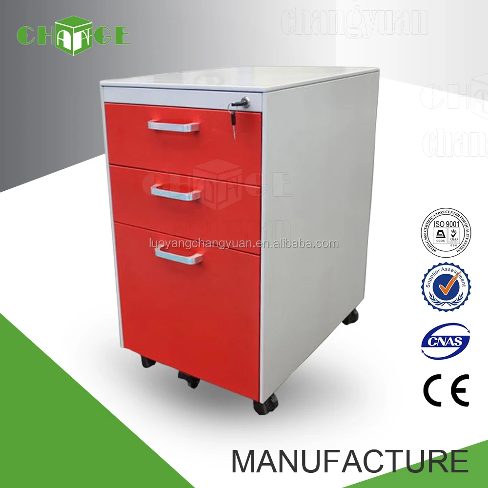 Экологически под стол 3 ящика стали мобильный шкаф для хранения