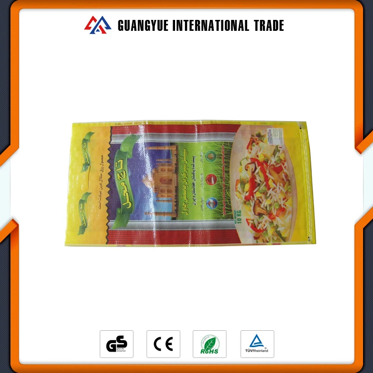 Guangyue Лучшие Продажи Оптовая Цена Завода ПП Тканые Упаковка Мешок 10 КГ Риса