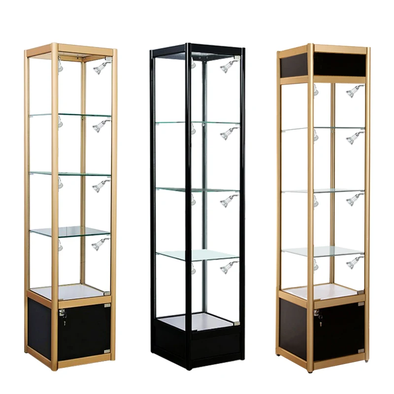 Boutiques product display showcase/glass display case/glass jewelry display cabinet