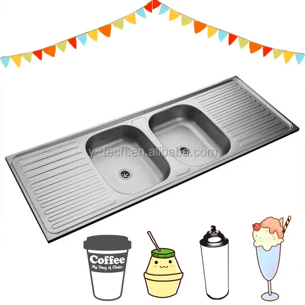 YK1550D Stainless Basin Wash Basin Price in Pakistan Double Bowl Kitchen Sink with Drainboard