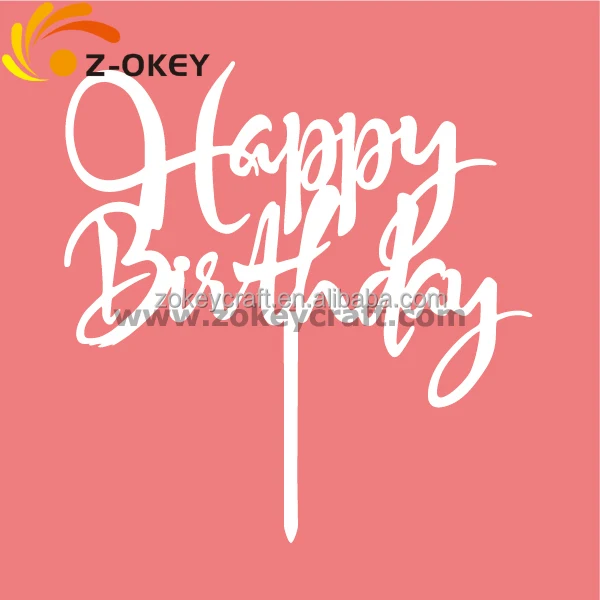 
Personalized happy birthday Cake Topper with Customizable Name and Color 