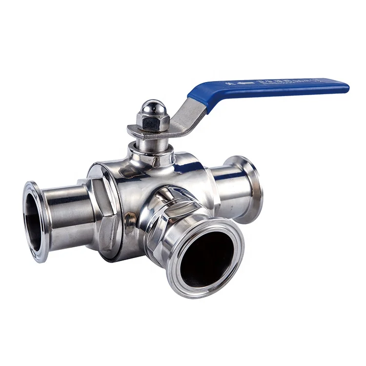 stainless steel sanitary high pressure motorized 4 inch 3 way 1.5 inch ball valve