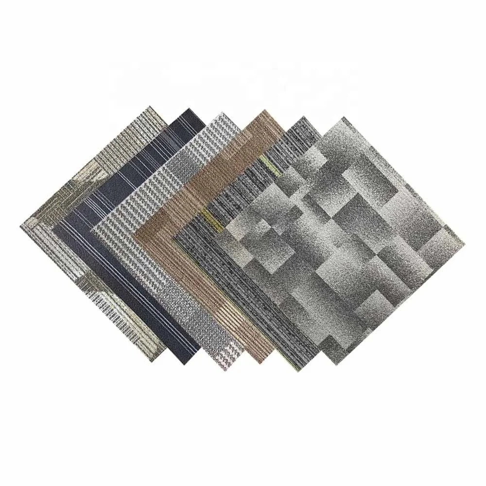 
Hot Sale Price Bitumen Backing Customized Home Hotel Hall Bedroom Soundproof Office Commercial square Carpet Tiles 50x50 