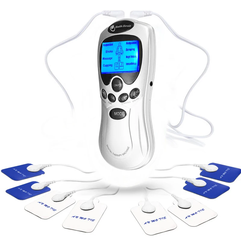 Dual output Promotional Item Pain Relief Portable Physiotherapy Electronic Handheld Electrical Muscle Stimulator