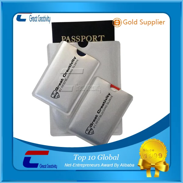 Contactless card protector rfid blocking money safe aluminum plastic credit card holder