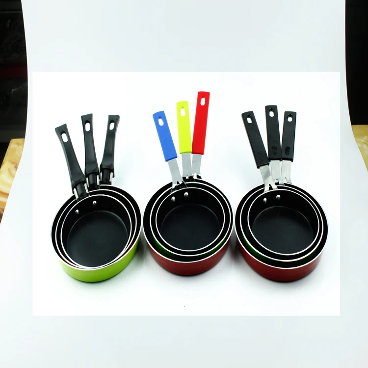 2019 amazon hot selling colorful non stick aluminum frying pan carbon steel frying pan with Plastic handle