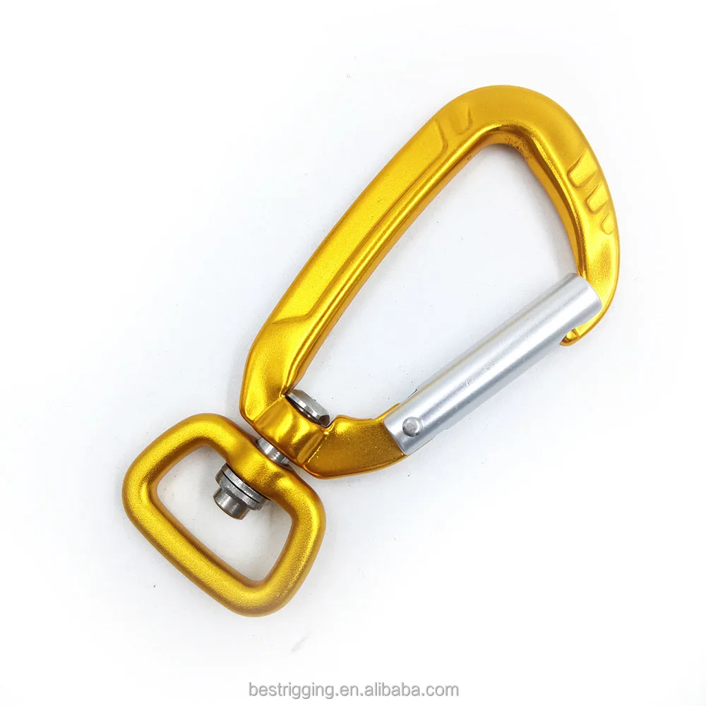 7075 Pull Aluminum Oxidation 1 Inch Snap Hook Swivel Carabiner Custom Logo Hook Straps