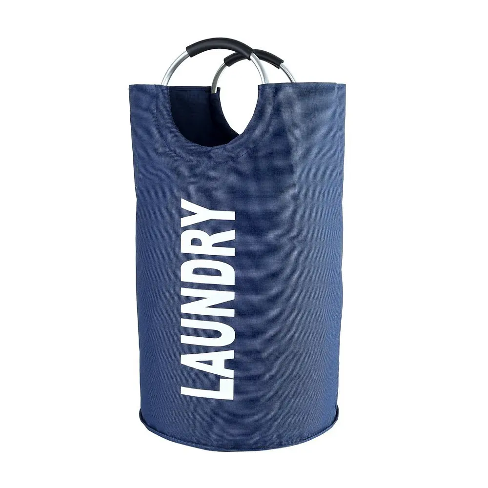 Большая складная корзина для белья высокого качества, корзина для белья с круглыми ручками из сплава