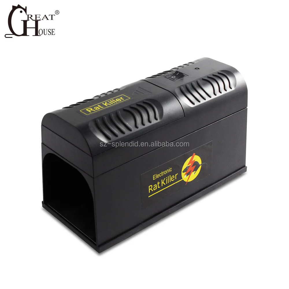 GH-190 High Voltage Rat Trap EPA 8000V Automatic Electric Shock Plastic household mice killer Mice Vole big Rat Mouse Traps