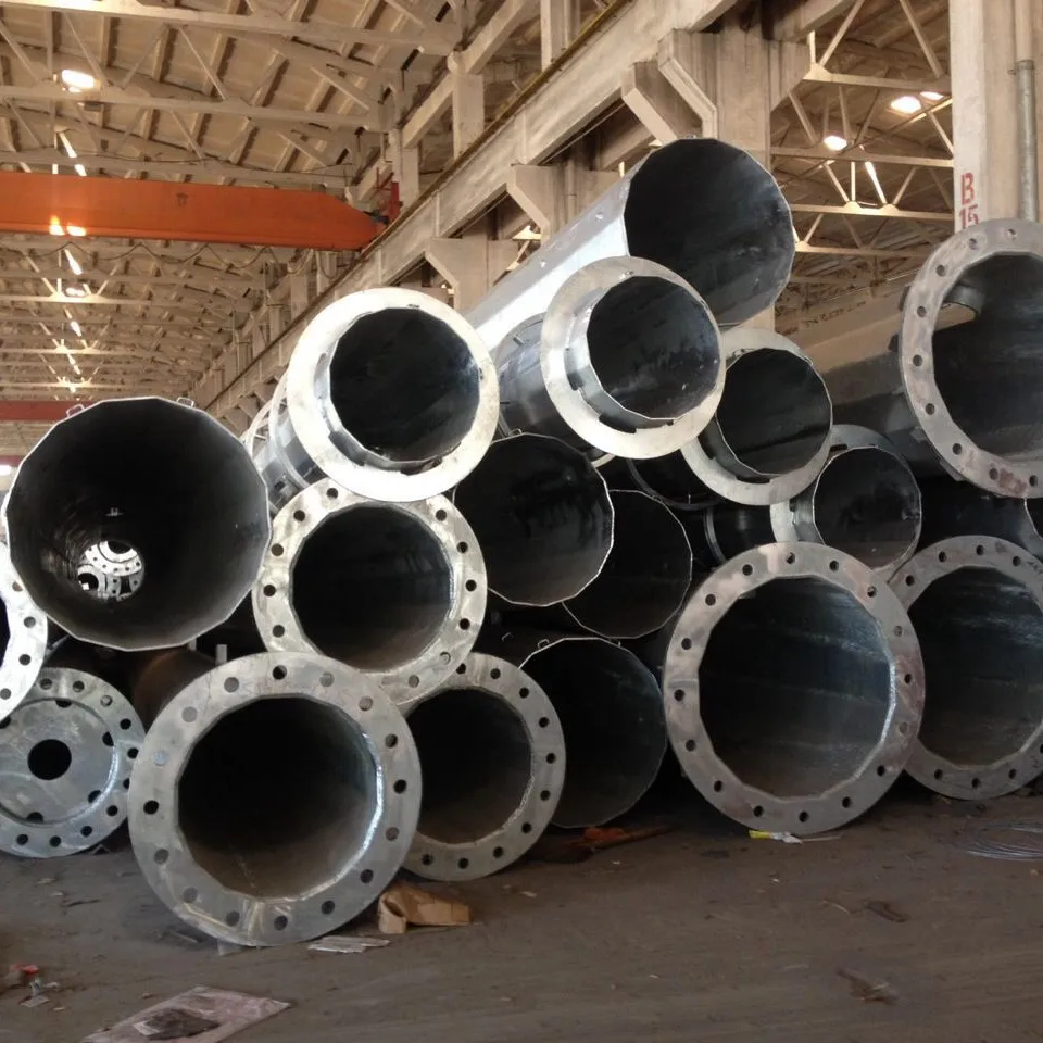 40ft Hot Dip Galvanized Steel Conical electrical power utility tubular pole