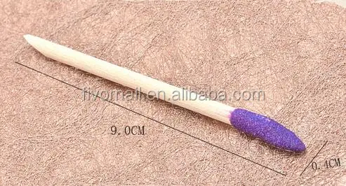 Colorful Nail Art Wood Wooden Orange Stick Nail File Sanding Stick