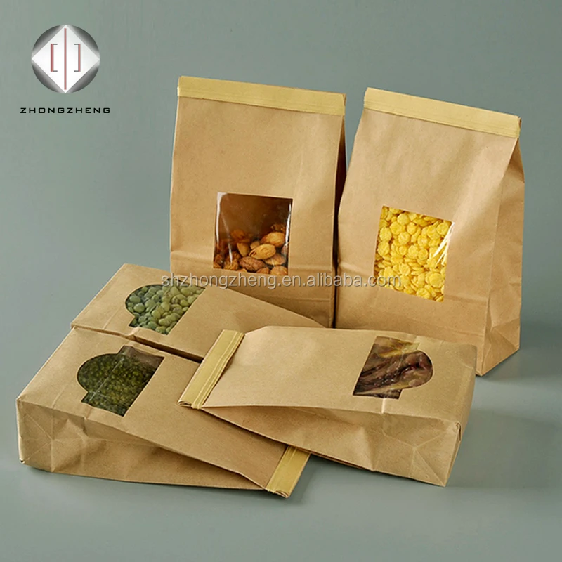Сумка из крафт-бумаги коричневая самая популярная продукция простая упаковка для переноски термогерметизирующий пакет пищевых продуктов молочных
