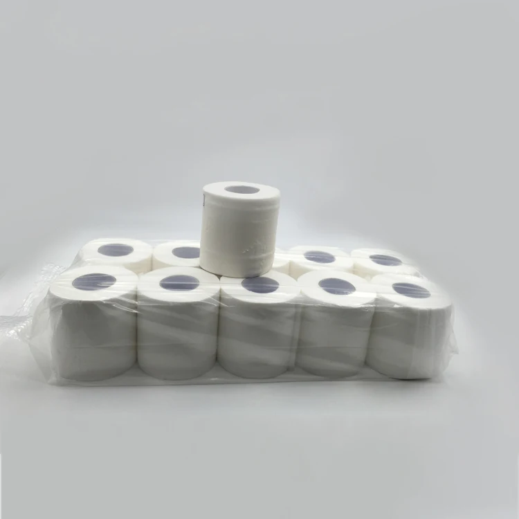 100% Recycle Pulp White Toilet Tissue High Quality Toilet Roll Custom Embossing Toilet Paper