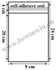 9x24cm 670 pieces /pack Transparent Opp Bags with self adhesive seal bopp pp Sleeve polypropylene cello poly plastic bag