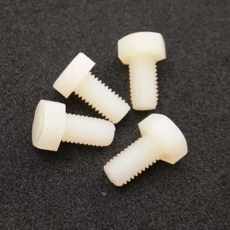 
 Пластиковые винты с шестигранной головкой, нейлоновые крепежные машины, резьбы M5, стандарт DIN 933  