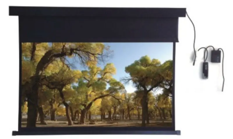 Делюкс двойной видения Электрический проекционный экран для домашнего кинотеатра (фиксированный модель)