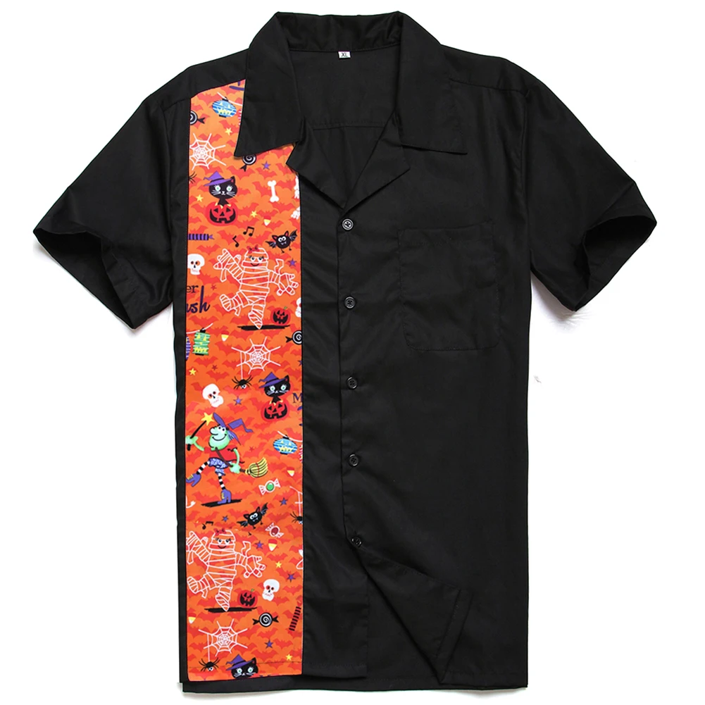 Rockabilly Hiphop Vintage 40s American Casual Design Shirts for Men