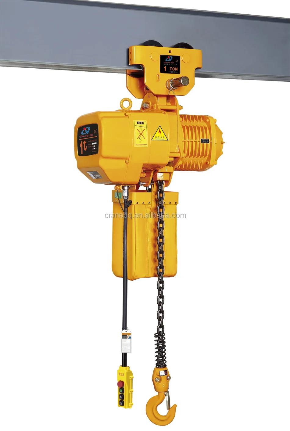 Electric Hoist Chain Pulley Block/Low Price WBH load 1 Ton Electric Chain Hoist