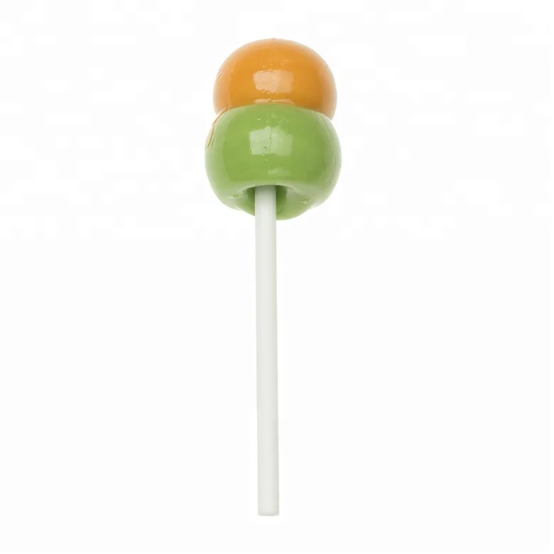 
 orange and melon flavor double candy lollipop  