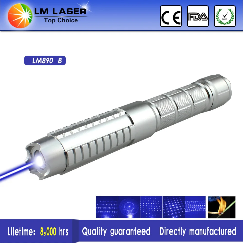 Focus able Blue Lasers Pointer Cheap Handheld Visible Laser Pointer with Rechargeable Battery Charger