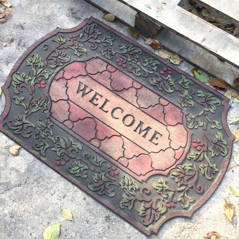 Mickey Mouse Scraper Thermal Heat Transfer Printed Flock Floor Mats