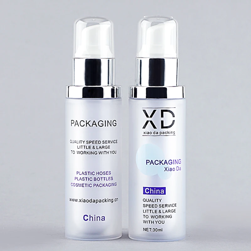 30ml Plastic  PET empty double walls facial serum cream lotion pump bottles