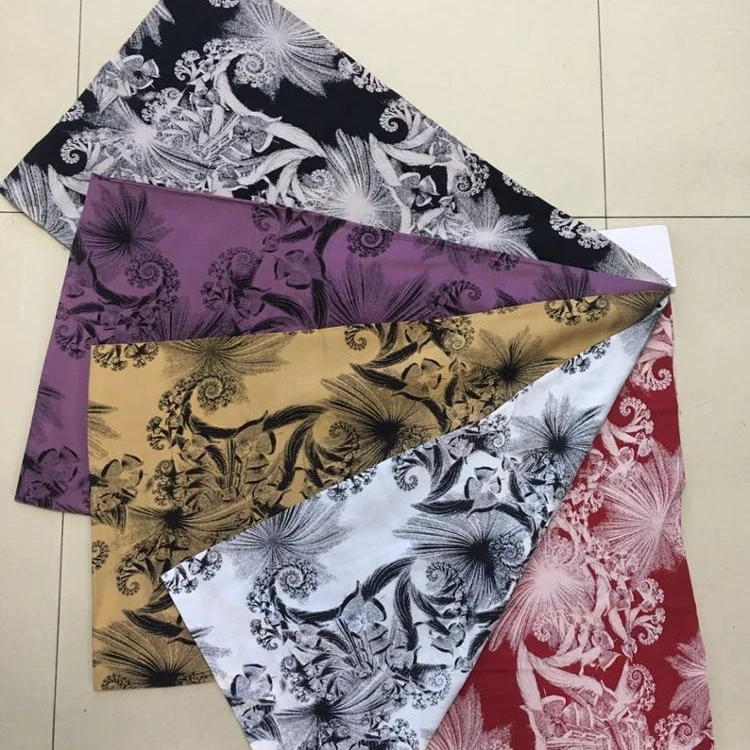 Пряжа из искусственного шелка с принтом