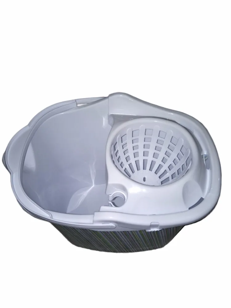 15L supermarket wholesale plastic heavy duty mop bucket with plastic swing handle