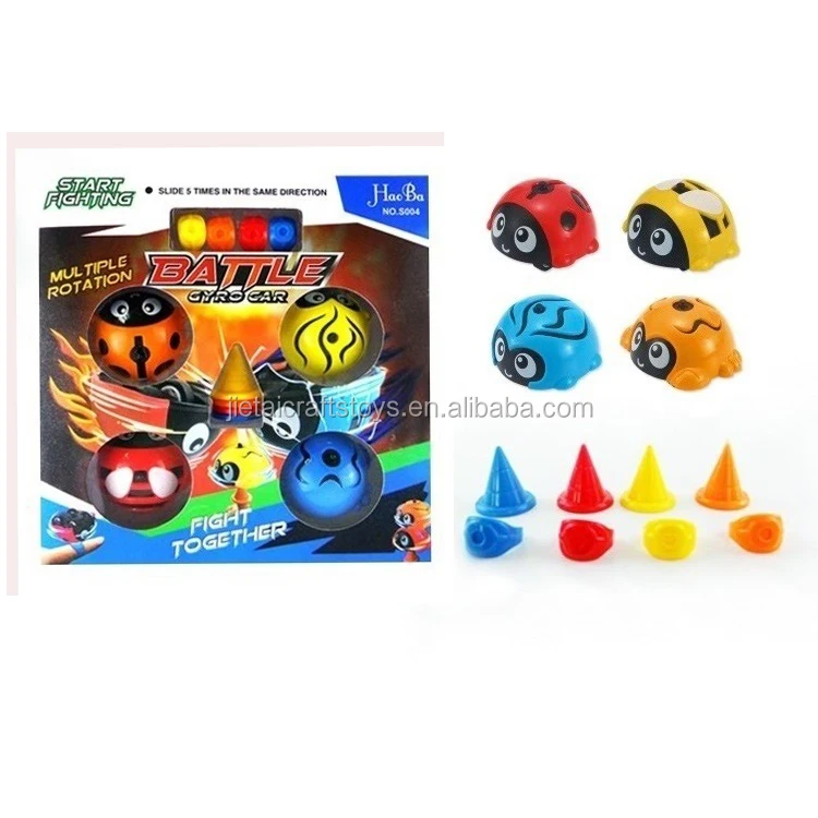 Fancy top car multiple rotation toys battle gyro cars for kids