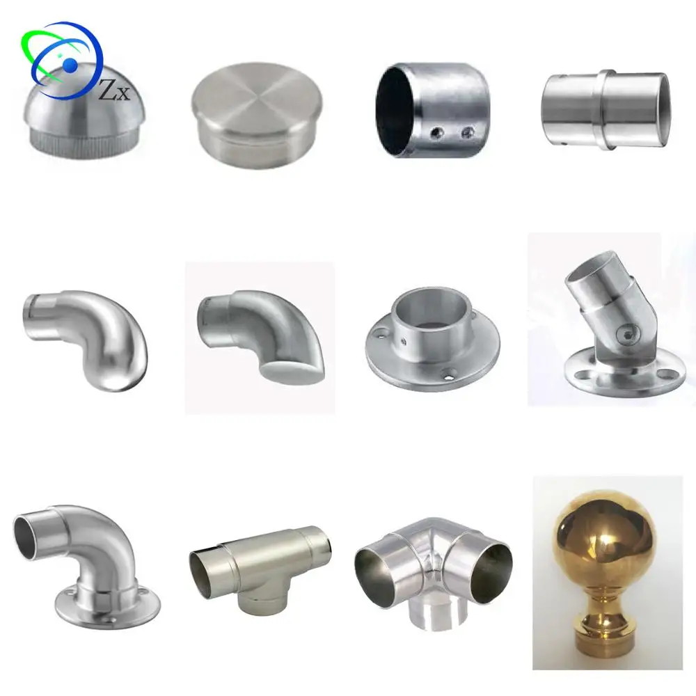 316 Grade stainless steel railings fittings accessories for 304 inox handrail balustrades