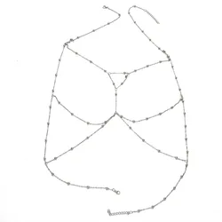 Fashion women sexy bra waist beads chain slave body jewelry