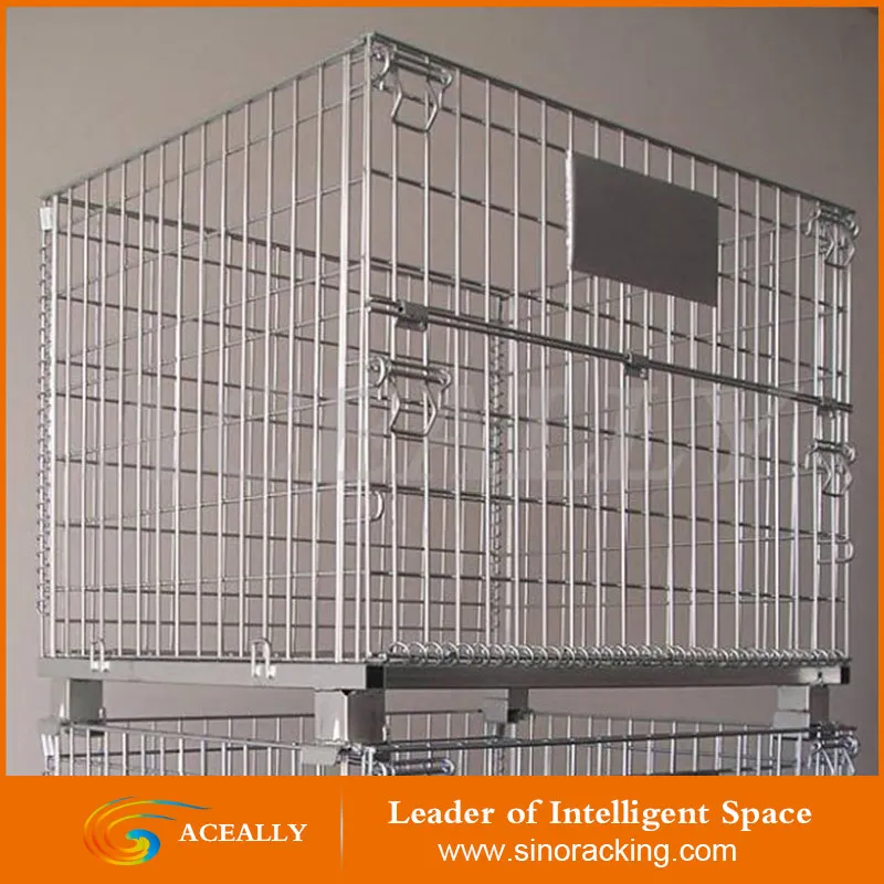 Aceally Складной Контейнер Сетки Проволока/Stackable клетка хранения