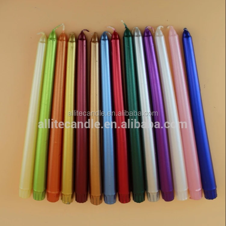 
Allite taper matting metallic painted candle wholesale 