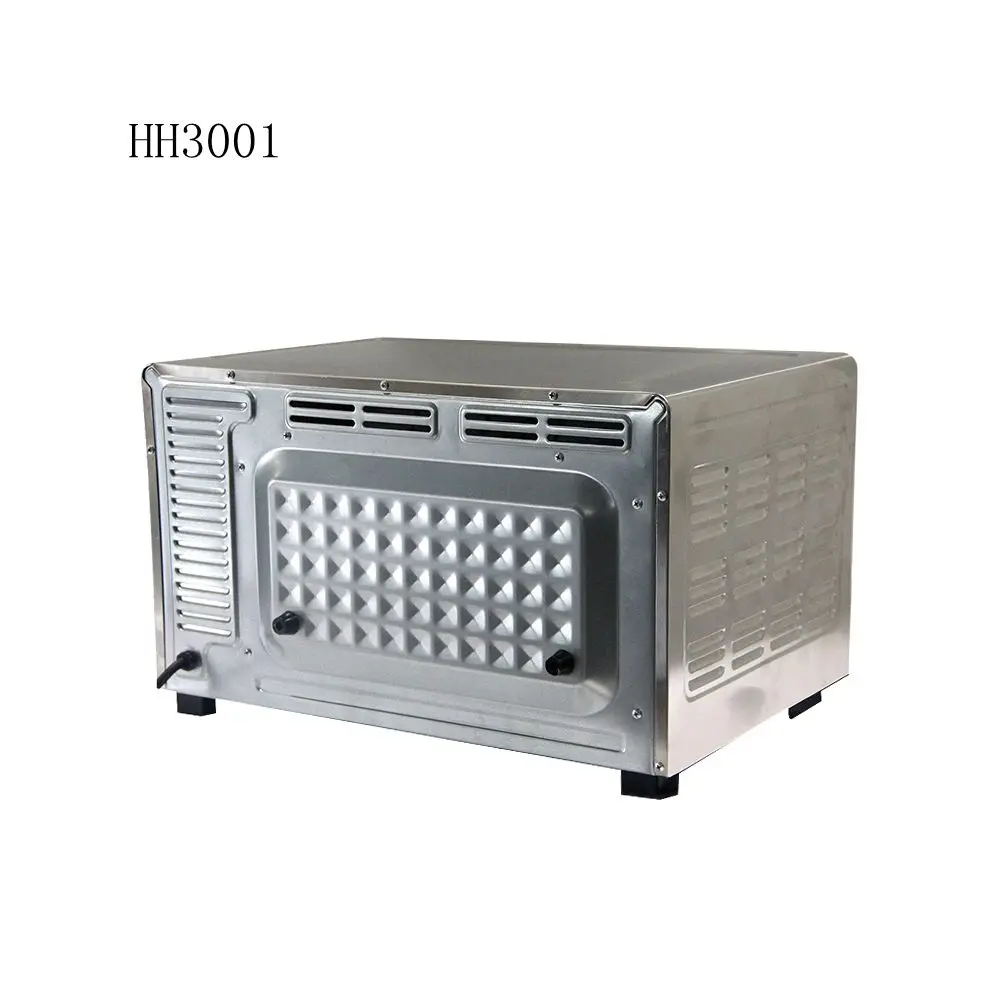 New design black silver white square 30L with thermosate small electric conventional oven for houseware desktop oven