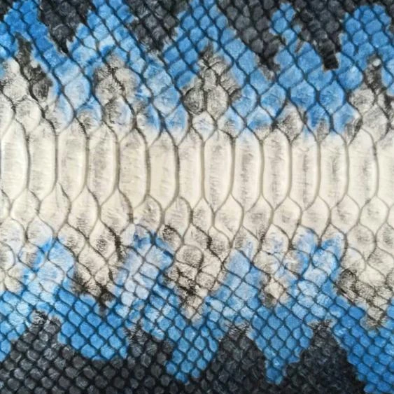 Оптовая продажа, эксклюзивный рельефный материал из натуральной коровьей кожи со змеиным узором