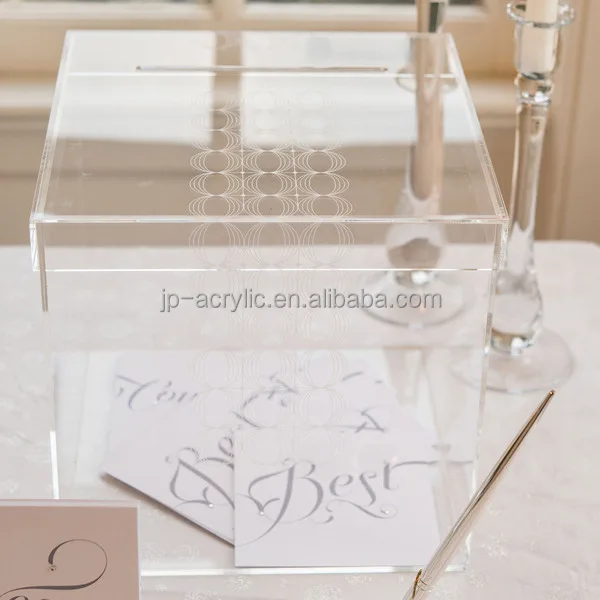 
Acrylic Charity Donation Box Ballot Tip Wedding Wish Well Box 
