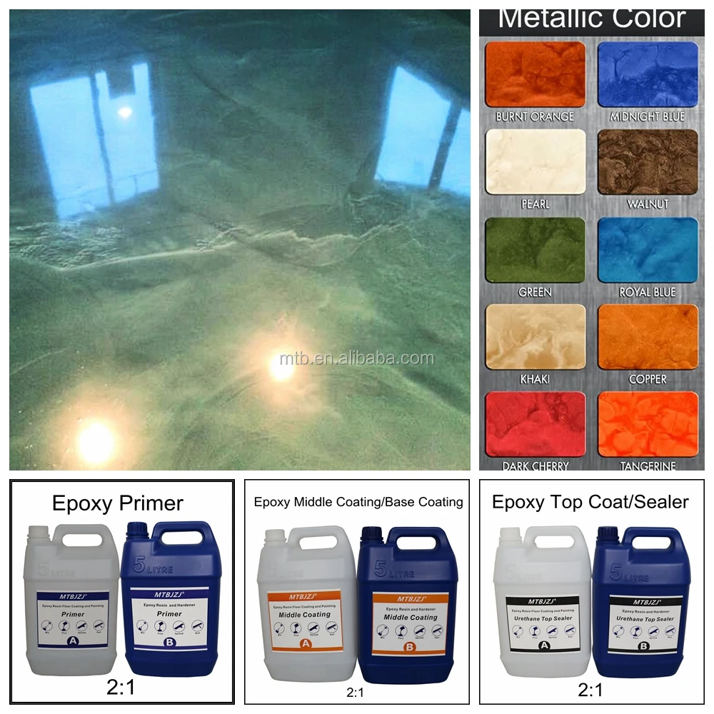 Metalic Epoxy Resin for Foor Coating Epoxy Primer Clear Epoxy for Top Coat
