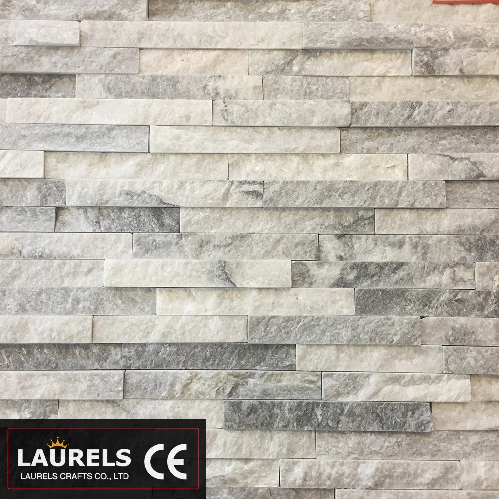 
White and Grey Slate Culture Stone Wall Decoration 