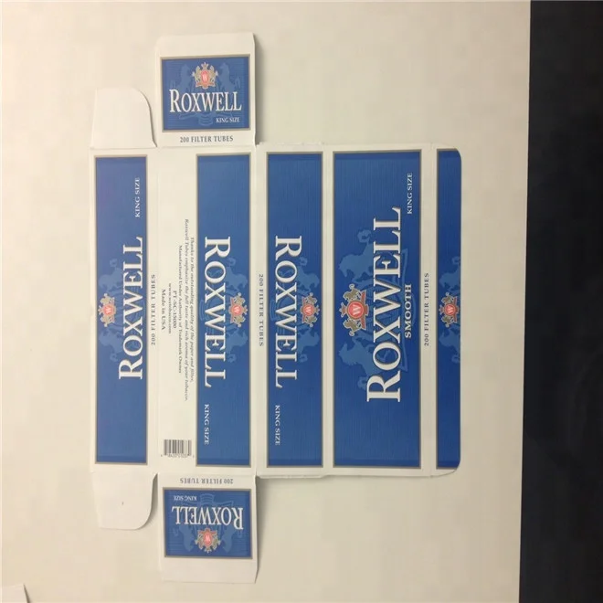 chinese factory cardboard blank cigarette box for packing cigarette