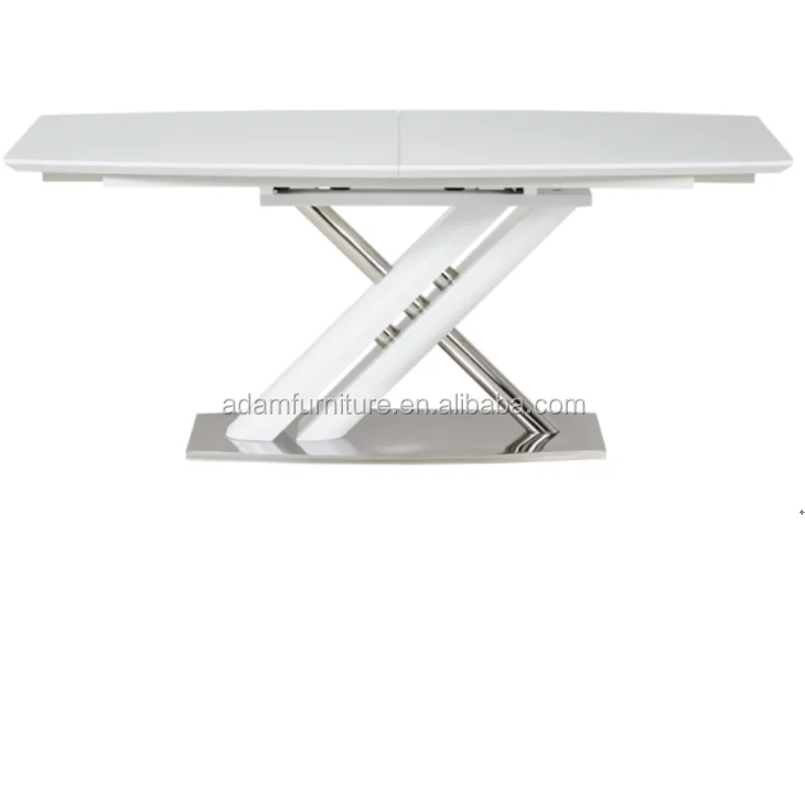 Butterfly extension high gloss MDF Italian modern dining tables dining room sets