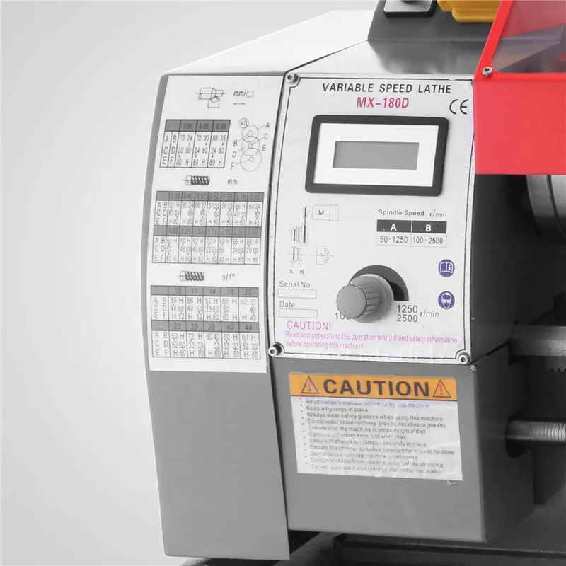 600W Metal Drilling Milling Machine Mini Turning Lathe Machine for Motorized Metal working Mini Metal Lathe-MX180CC