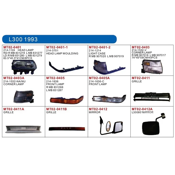 auto lamp and body parts for MITSUBISHI L300 1993