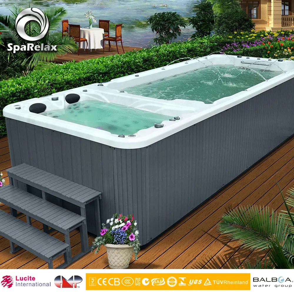 Luxury 32inch TV fiber swimming pool Hydro Spa Pools with Balboa