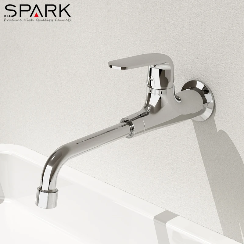 Wall mounted design brass cold water taps for bathroom